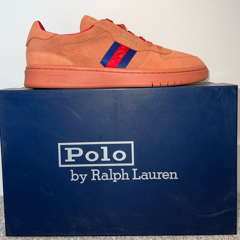 Ralph Lauren x CLOT Court Seude Orange Size US 9